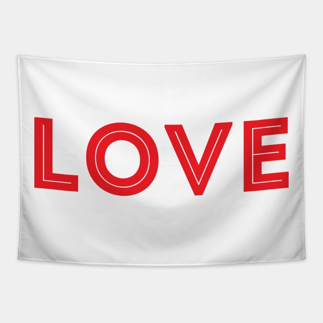 simple ,,love'' typography Tapestry by ddesing