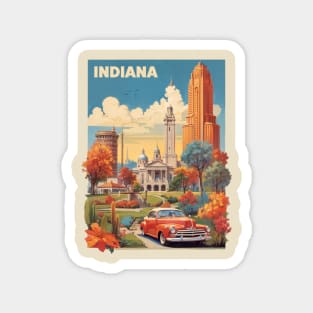 Indiana Vintage Design Magnet