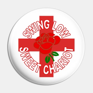 Red Rose Over A Red Cross And Sweet Chariot Quote Pin