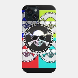 tattoo skull punk skateboard gothic pirate pop art rebel design Phone Case