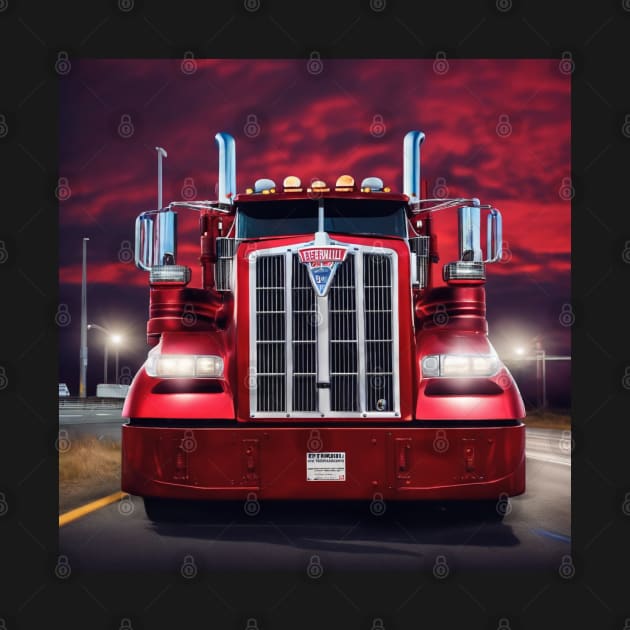 Red Sky Big Rig by Designs By David Bannister 