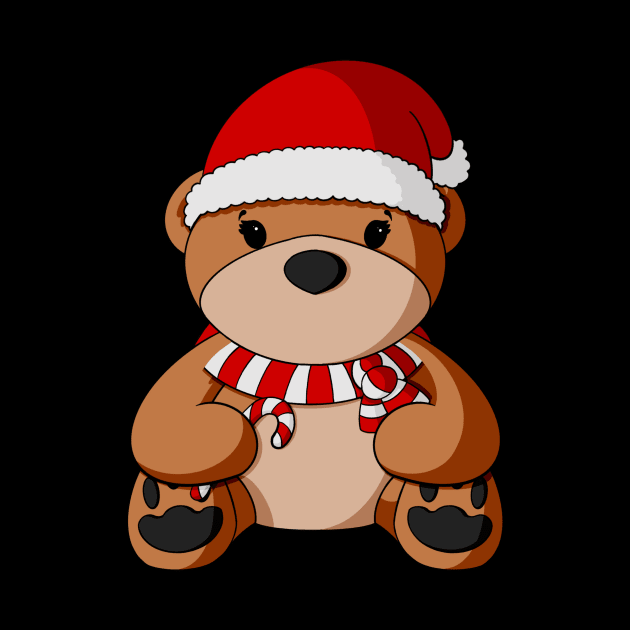 Candy Cane Teddy Bear by Alisha Ober Designs