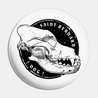 Skull of Saint Bernard Dog Pin