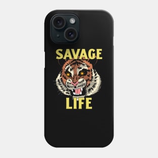 Savage Tiger Laser Eyes Wild af Savage Mode Tigers Phone Case