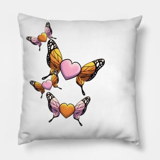 Butterfly Hearts Pillow