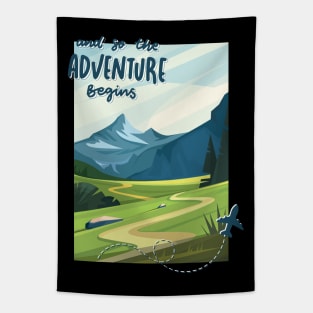 Adventure is my therapy Adventure Explore the world travel lover summer spring Tapestry