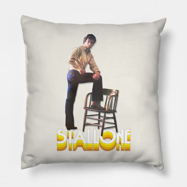 Slyvester Stallone \/\/\ 80s Retro Aesthetic Pillow by DankFutura