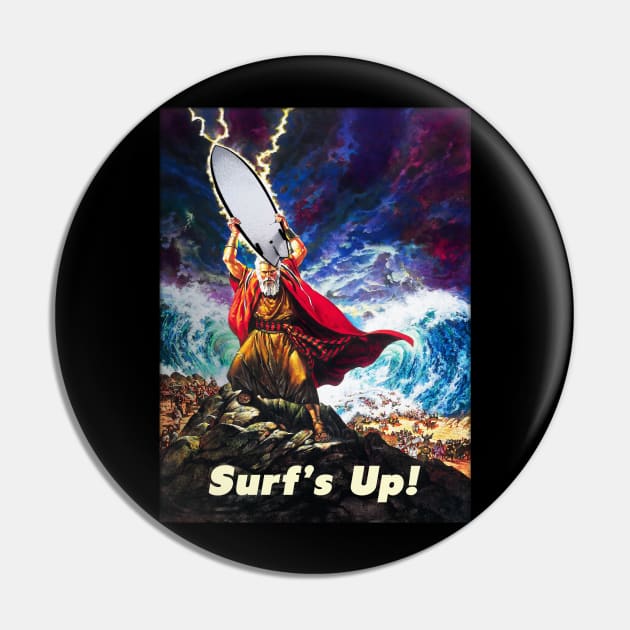 Moses - Hangin' Ten Commandments Pin by phneep