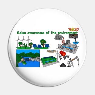 Industrial factory with renewable and non-renewable sources Pin