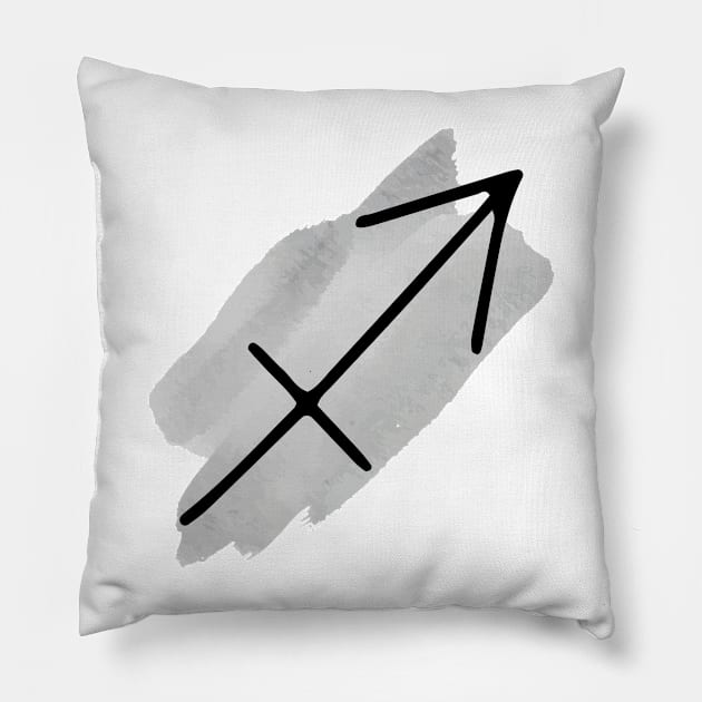 SAGITTARIUS November 22 - December 21 THE ARCHER, Zodiac Symbols Horoscope And Astrology Line Signs Pillow by Modern Art