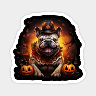 Bulldog Halloween Magnet