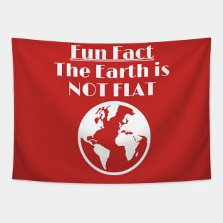 The Earth Is Not Flat - Fun Fact Tapestry