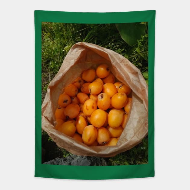 Picture of Fresh loquats Tapestry by Gaspar Avila