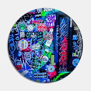 New York City Street Graffiti Tags Stickers Pin