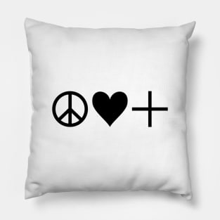 peace, love, and positivity Pillow