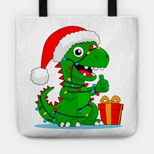 Christmas dinosaur Tote