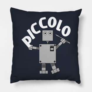 Piccolo Robot White Text Pillow