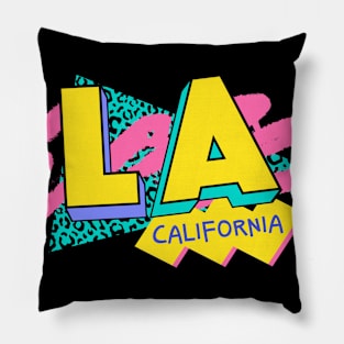 Los Angeles, California Retro 90s Logo Pillow