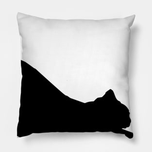 cute black cate Pillow