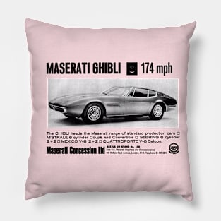 GHIBLI SUPERCAR - advert Pillow