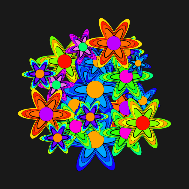 pop art flower design by pauloneill-art