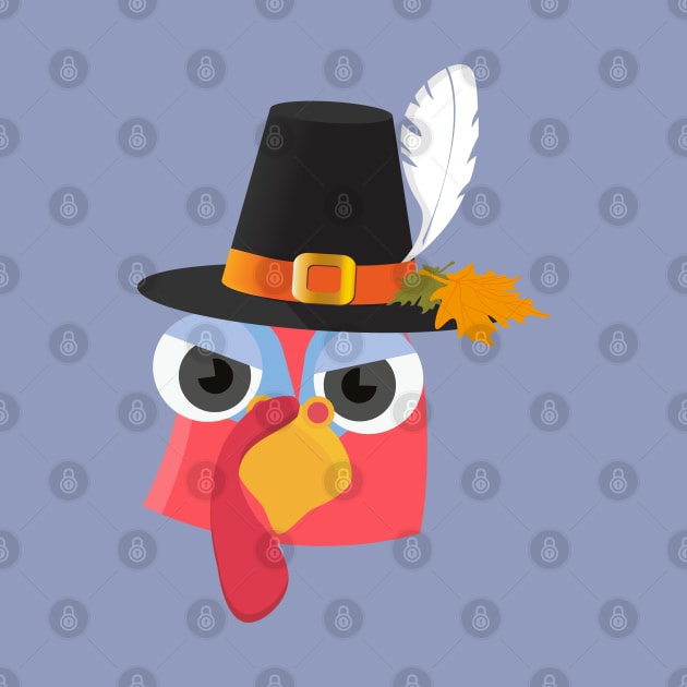 Funny thanksgiving pilgrim turkey by tatadonets