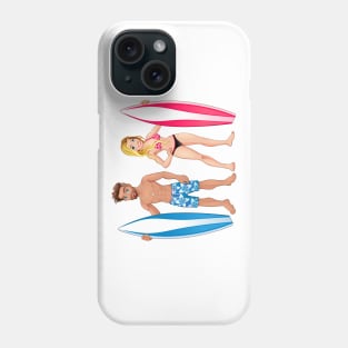 Surfers boy and girl Phone Case