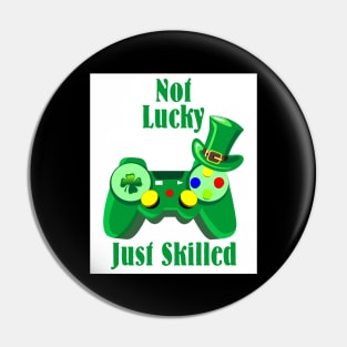 Video Gaming St Patricks Day Gamer, Gamer Boy Pin