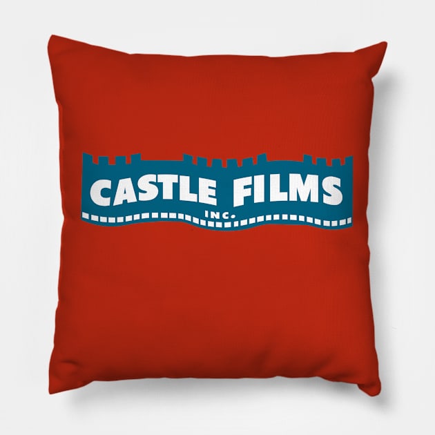 Castle Films logo blue Pillow by Two Reasons