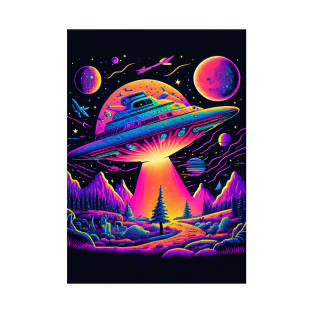 Ready To Blast Away - 90s Space Psychedelia T-Shirt