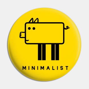 Geometrical, minimalist design for pig fans Pin