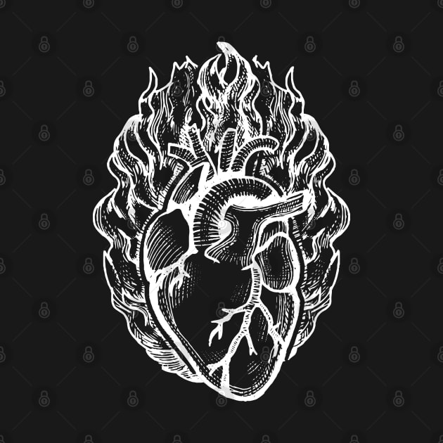 heart anatomical burning heart by The Brooklyn Vibe