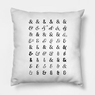 Ampersand signs, ampersand poster Pillow