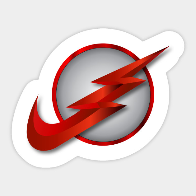 Kid Flash Nike Logo Kidflash Sticker Teepublic