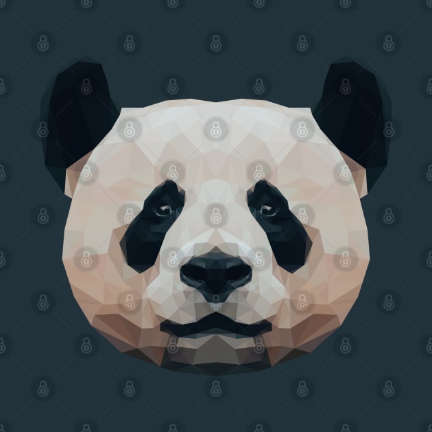 Low Poly Giant Panda Head by ErinFCampbell