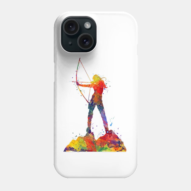 Girl Archery Watercolor Phone Case by LotusGifts