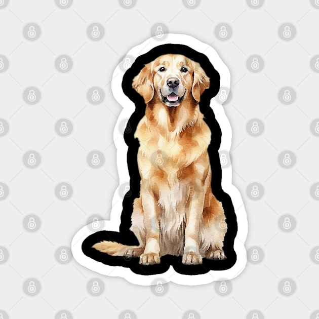 Golden Retriever Magnet by DavidBriotArt