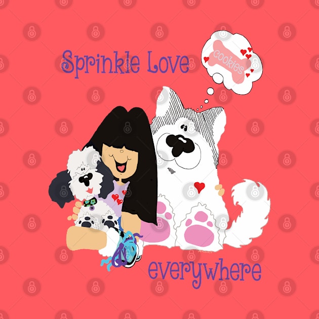Sprinkle Love Everywhere - Alaskan Malamute + Miniature Poodle by TanoshiiNeko