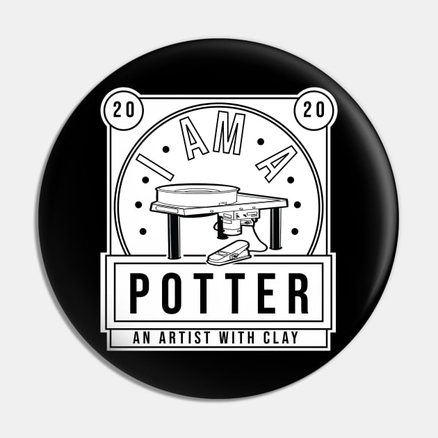 I am a Potter with Wheel Pin by The Craft ACE