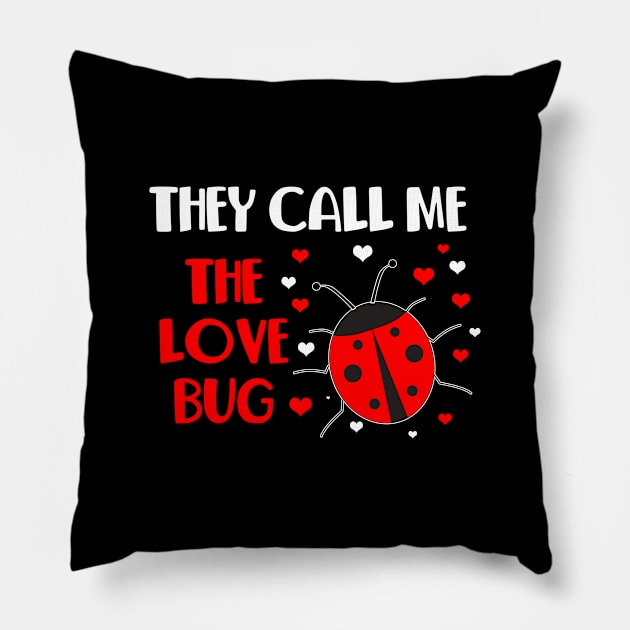 Ladybug Love Heart Pillow by Imutobi