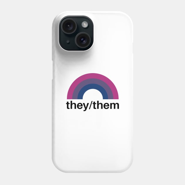 They Them Pronouns Bisexual Phone Case by lavenderhearts