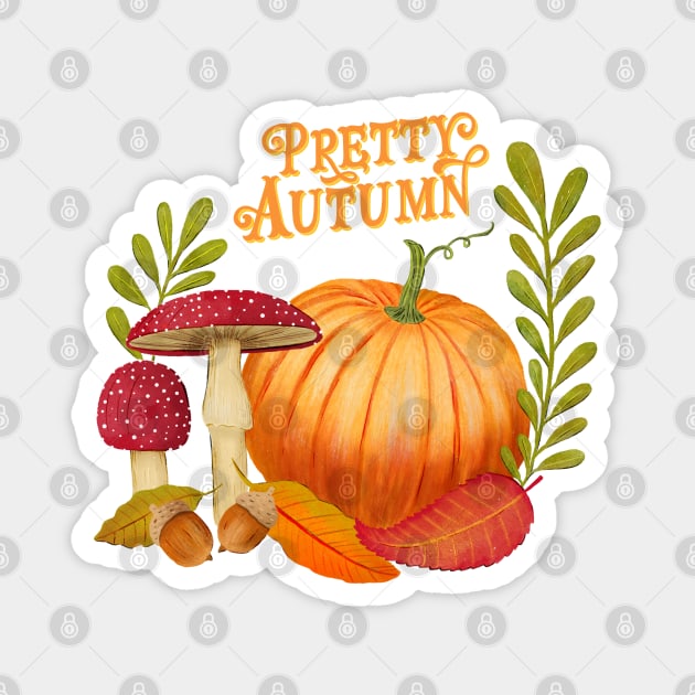 Autumn vibes Magnet by CalliLetters