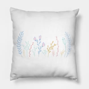 whimsical playful and modern flower pattern design Pillow