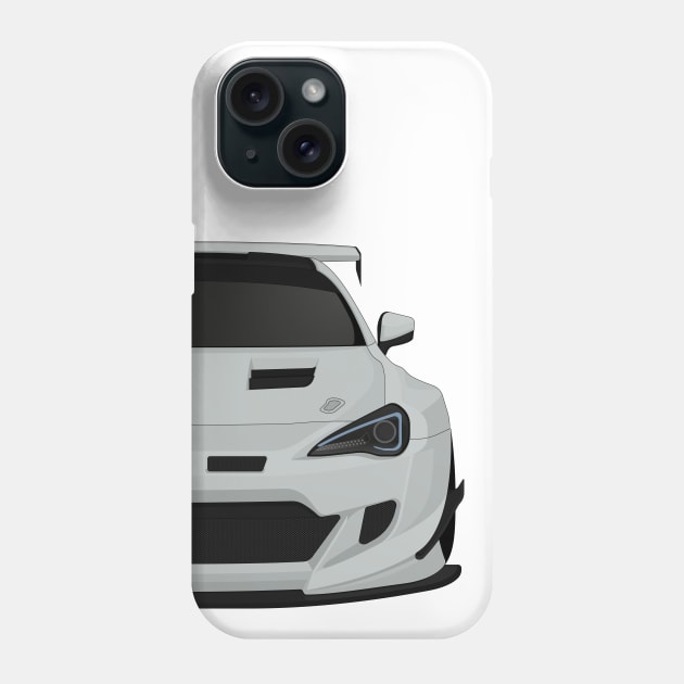 GT86 widebody Ice-silver Phone Case by VENZ0LIC