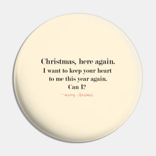 Christmas, here again Pin