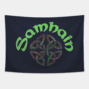 Samhain Celtic Irish Festival Word-Art Celtic Knot Tapestry