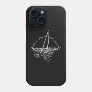 Manta Ray meets Sailboat Phone Case