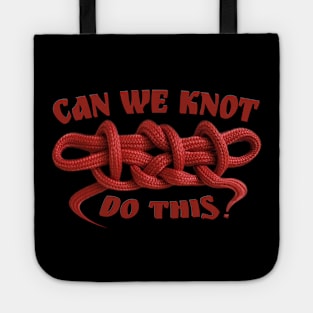 Can we knot do this? Square sheep shank knot red rope challenge Tote