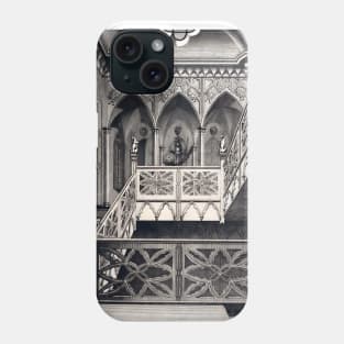 medieval environment castle stairs Phone Case