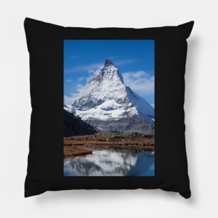 Matterhorn, Zermatt, Valais, Switzerland, Europe, autumn, Riffelsee Pillow